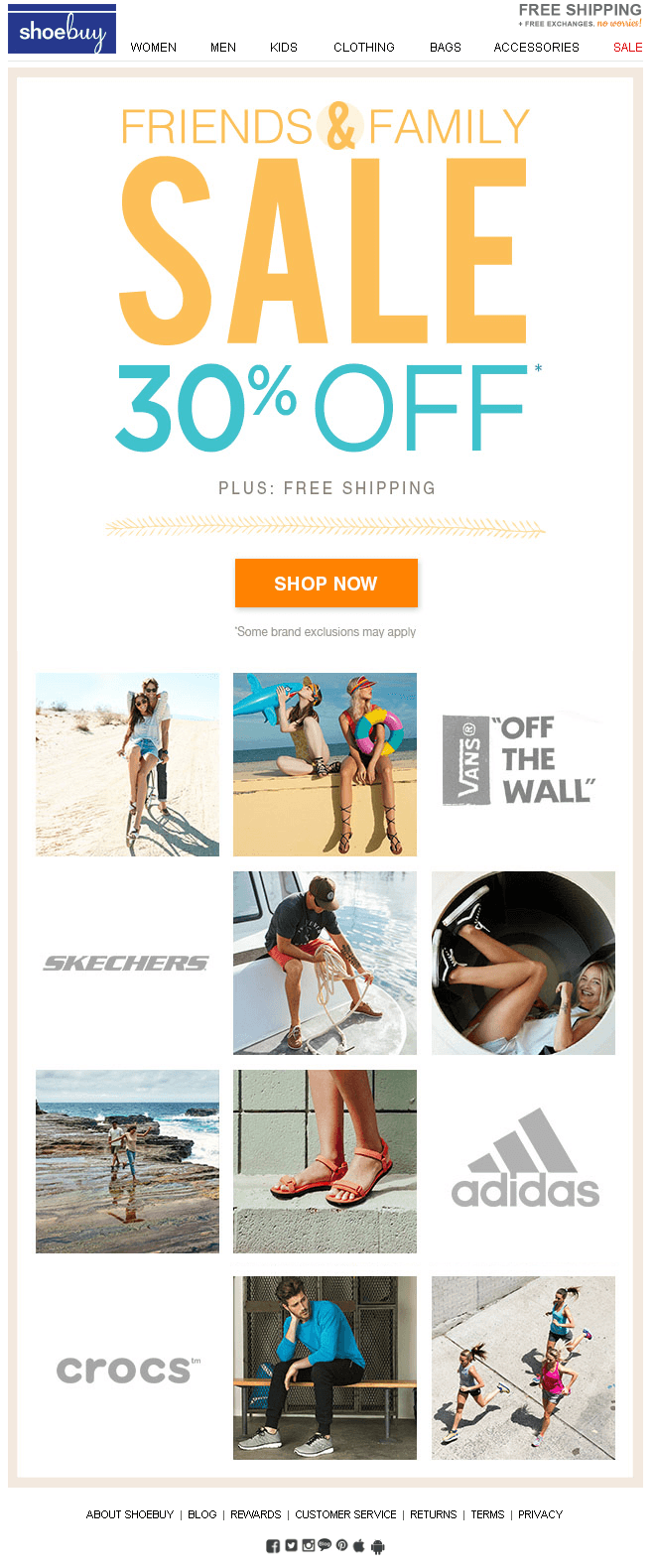 ShoeBuy re-engagement email example